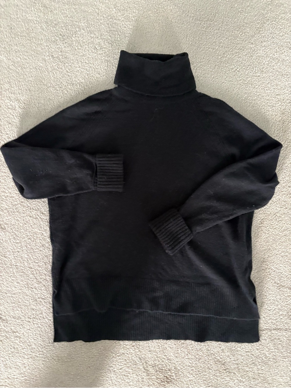 J.Crew Black Merino Wool Alpaca Blend Turtleneck Sweater Size M